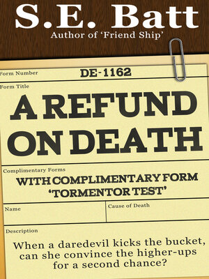 cover image of A Refund on Death (with Tormentor Test)